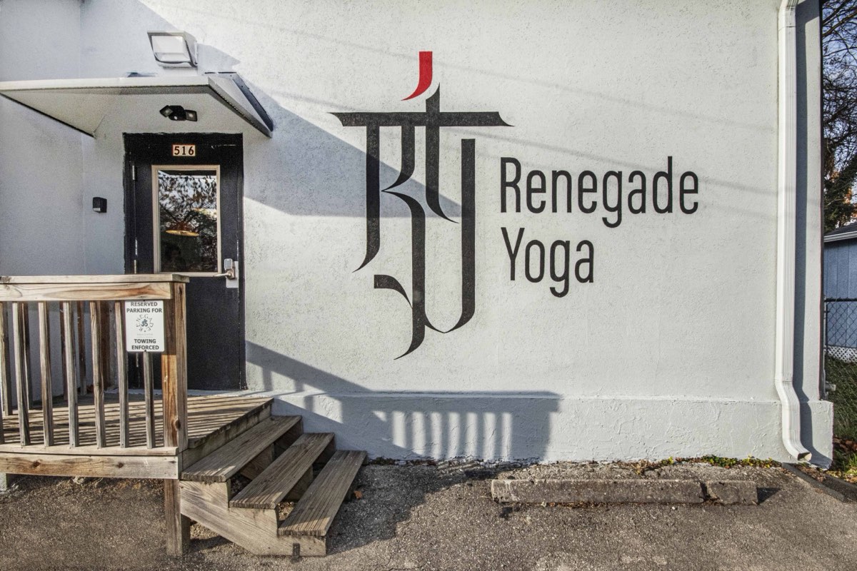 The front door of Renegade Yoga