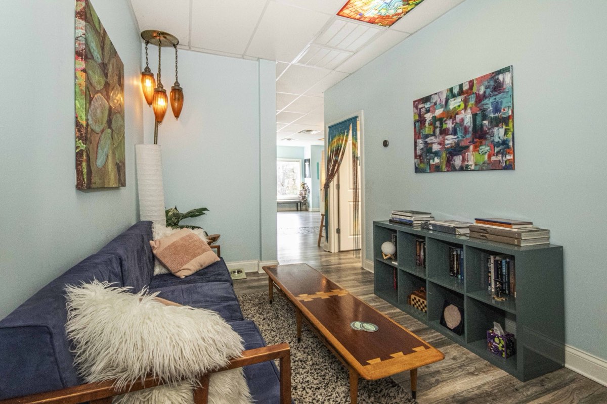 The lounge at Renegade Yoga, Knoxville