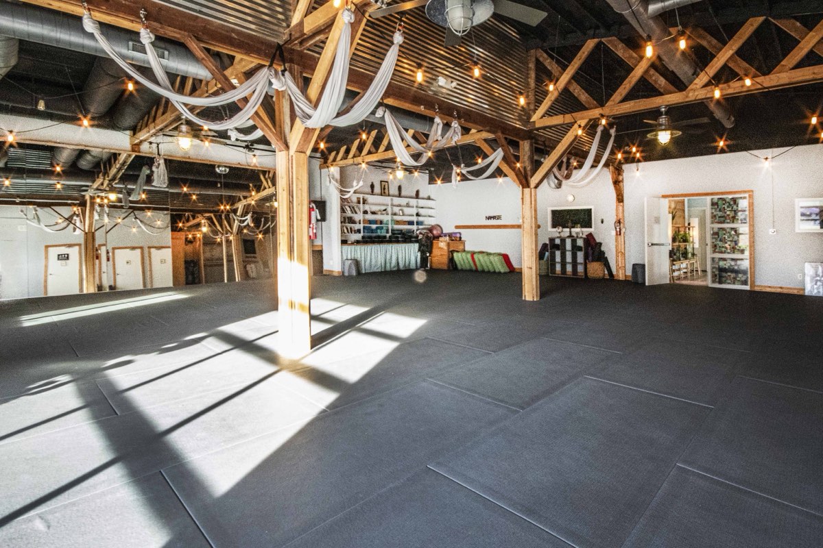 The main practice room at Renegade Yoga, Knoxville