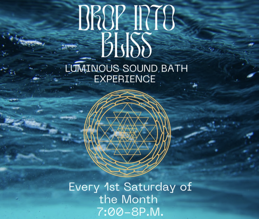 Drop Into Bliss sound bath flyer